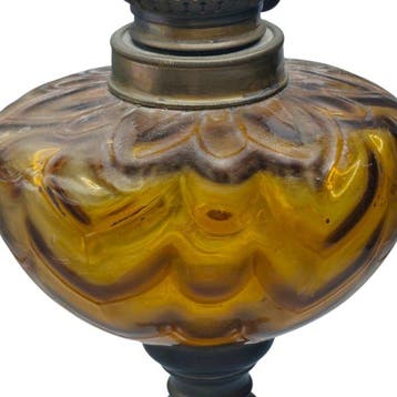 Hugo Schneider - Olielamp - Verguld messing