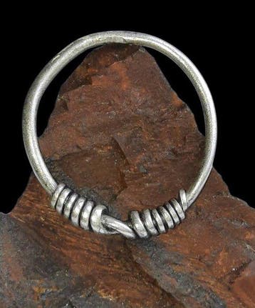 Époque Viking Argent Bague pendentif. Bon état. (Sans prix