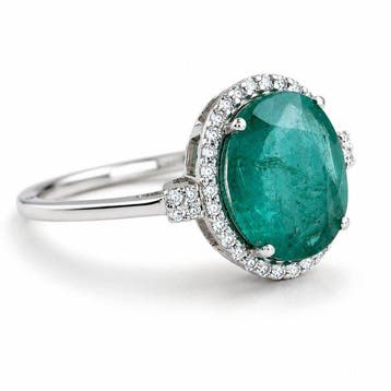 Zonder minimumprijs - Ring Platina - 2.42ct. tw. Smaragd -, Nieuw