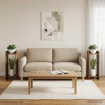 vidaXL Plantenstand 2 st Oud hout 30 x 30 x 80 cm Bewerkt, Verzenden, Nieuw