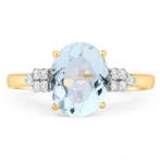 Bague - 14 carats Or jaune - 2.35ct. tw. Aigue-marine -, Bijoux, Sacs & Beauté