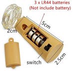 LED Fleskurk Multicolor 20 microleds 2 meter op batterij, Hobby en Vrije tijd, Nieuw