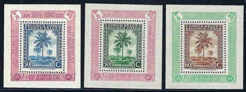Belgisch-Congo 1949 - Blokjes UPU (afkomstig van de Messages, Gestempeld