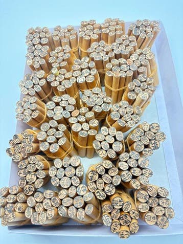 Japan Wood 300 antieke houten Hanko-stempels, unieke Japanse