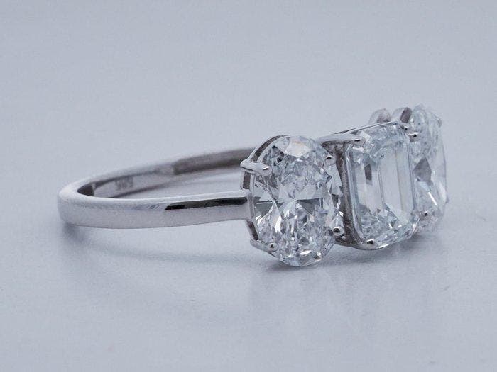 Zonder minimumprijs - Ring - 14 karaat Witgoud - 2.41ct. tw., Bijoux, Sacs & Beauté, Bagues