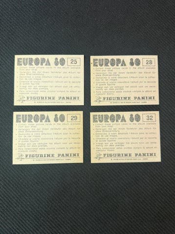 1980 Panini Europa 80 Lot 4 Cities Sticker - Near Mint (NM)