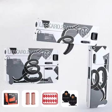 Lifecard Vouwbaar Soft Bullet Pistool - Speelgoed Shell, Verzenden, Nieuw