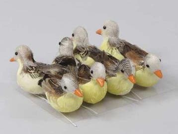 Eendjes Geel Bruin 7 cm 8 stuks