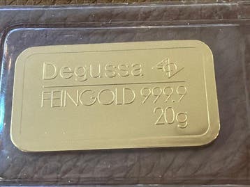 20 gram - Goud .999 - Degussa
