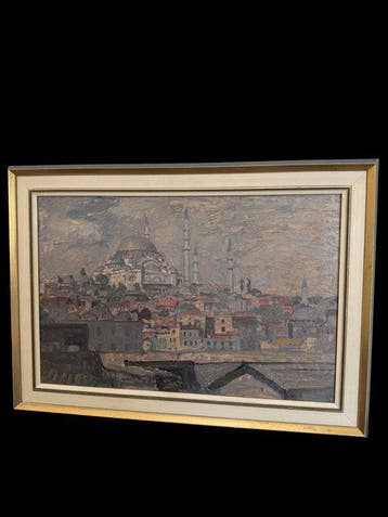 Jan Goedhart (1893-1975) - Istanboel met de Süleymaniye, Antiek en Kunst