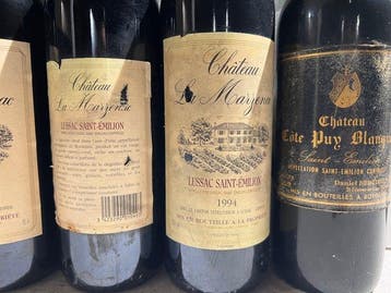 1994 x 4 Chateau la Marzenac 1969 Chateau Cote Puy Blanquet, Nieuw