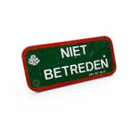 Nederlands metalen bord Niet Betreden, Staatsbosbeheer -