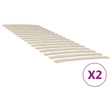 vidaXL Bedlattenvervanging met 34 latten 2 stuks 70x200 cm, Huis en Inrichting, Verzenden, Nieuw