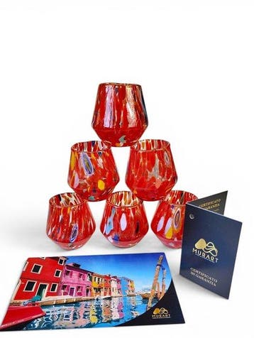 MurArt - MurArt - Drinkset (6) - Glas - Murrine Millefiori
