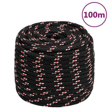 vidaXL Boot touw 16 mm 100 m polypropyleen zwart, Verzenden, Nieuw