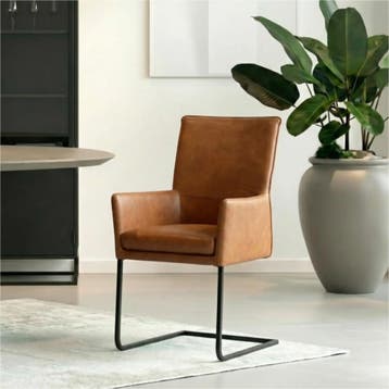 Set van 8 Leren eetkamerstoelen Ruler - Granada Savannah, Ophalen of Verzenden, Nieuw, Leer