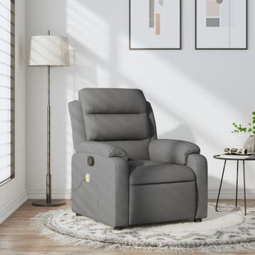 vidaXL Massagestoel in donkergrijze stof, Verzenden, Nieuw