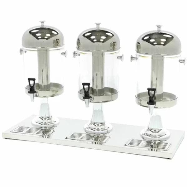 Drankendispenser | RVS | 3x 8L | Passief Koelbaar |, Zakelijke goederen, Horeca | Keukenapparatuur, Nieuw in verpakking, Verzenden