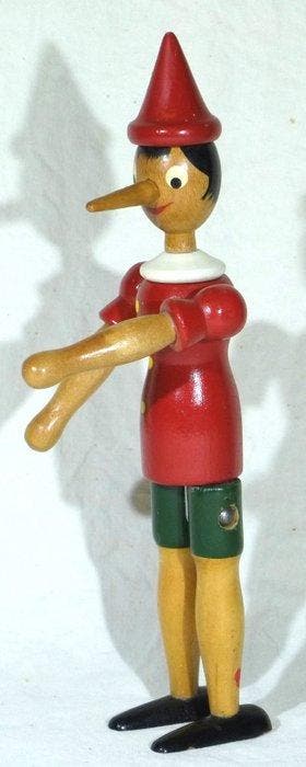 sculptuur, Pinocchio - 24 cm - Hout, Antiek en Kunst