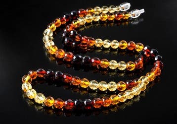 Ambre Collier rare et unique en ambre balte - perles d’ambre