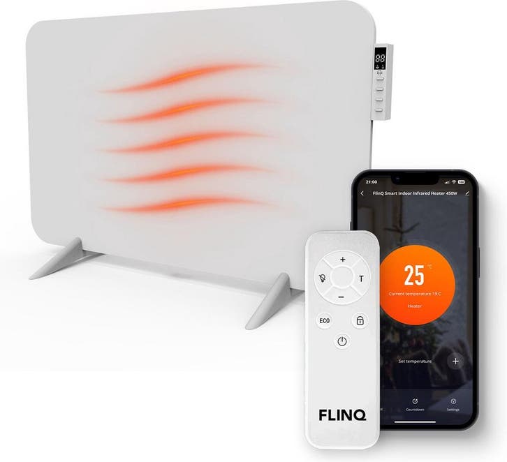 2dekans | FlinQ Slimme Verwarmingspaneel - Infrarood - 450 W, Bricolage & Construction, Chauffage & Radiateurs, Enlèvement ou Envoi