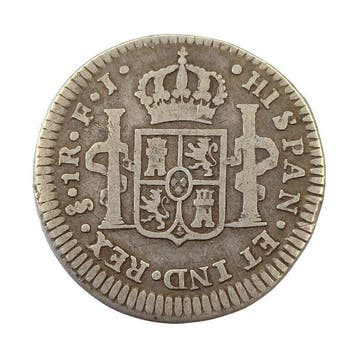 Espagne. Fernand VII. 1 Real 1816 Santiago FJ. Busto Carlos