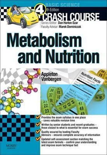 Crash Course: Metabolism and Nutrition 9780723436263, Verzenden, Amber Appleton
