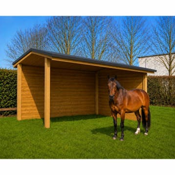 Extension abri de prairie en bois pour cheveaux 3x3m +, Animaux & Accessoires