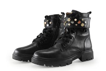 Nelson Veterboots Meisjes in maat 31 Zwart, Verzenden, Jongen of Meisje, Schoenen, Zo goed als nieuw