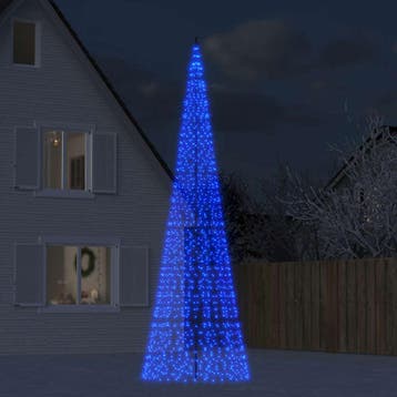 vidaXL LED-kerstboom 1534 LEDs 500 cm blauw, Verzenden