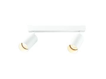 Veiling - 4x GU10 Opbouwspot Armatuur dubbel cilinder wit dr