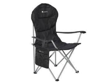 Veiling - Inklapbare Campingstoel / Vouwstoel Lido - Zwart, Nieuw