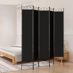 vidaXL Kamerscherm met 5 panelen 200x200 cm stof zwart, Verzenden