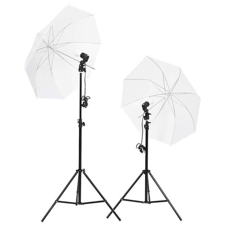 vidaXL Studioverlichtingsset met statieven en paraplus, Audio, Tv en Foto, Fotografie | Fotostudio en Toebehoren, Nieuw, Verzenden