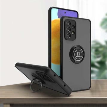 Samsung Galaxy A12 Hoesje met Ring Kickstand en Magneet -, Verzenden