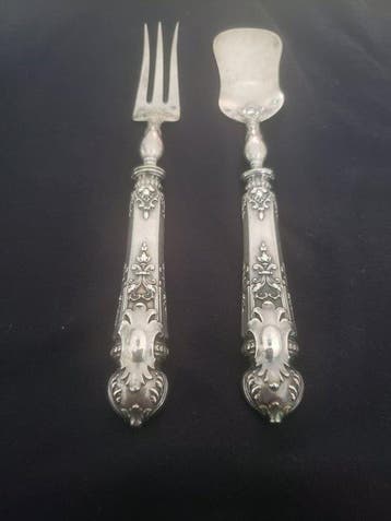 Couverts de service à salade - Argent - 1850-1900 - Argent