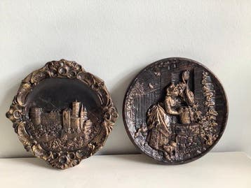 Relief, Historische Reliefplatten - 28 cm - Fonderie dart, Antiquités & Art
