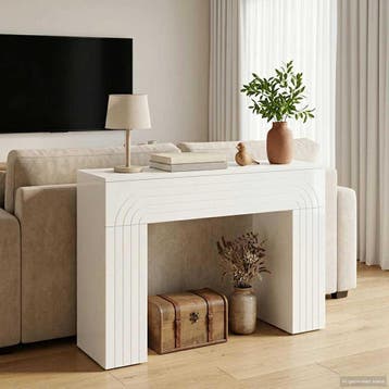 vidaXL Salontafel Hoogglans Wit 102 x 35 x 75 cm Bewerkt, Verzenden, Nieuw