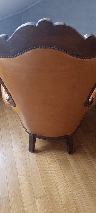 Fauteuil - Leder - Fauteuil uit de jaren ’40