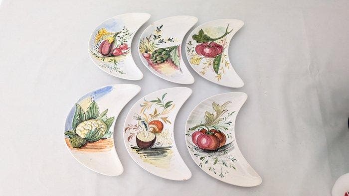 Mancioli - Tafelservies (6) - Porselein - Lunette, Antiek en Kunst, Antiek | Meubels | Tafels