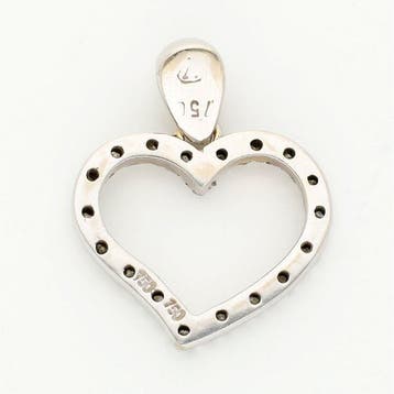 Pendentif - 18 carats Or blanc Diamant (Naturelle), Bijoux, Sacs & Beauté