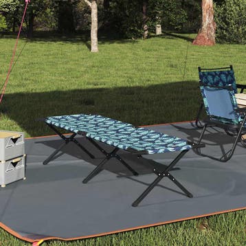 vidaXL Opvouwbaar Campingbed Blad Bossen 193 x 69 x 45 cm, Verzenden