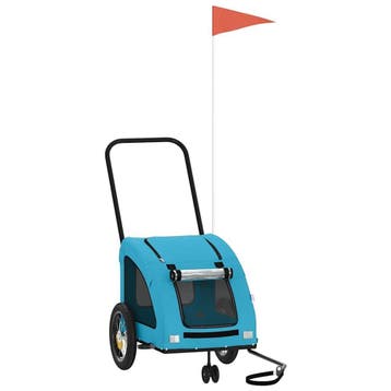 Hondenfietstrailer blauw: veilig en comfortabel op weg me..., Verzenden, Hondenkar