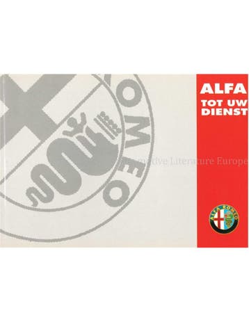 1996 ALFA ROMEO ONDERHOUDSBOEKJE NEDERLANDS, Ophalen of Verzenden