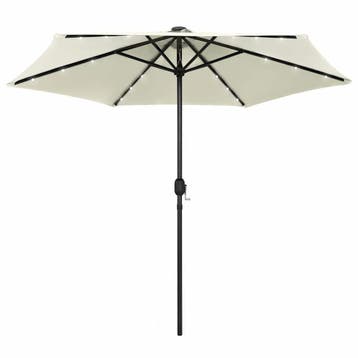 vidaXL Parasol met LED-verlichting en aluminium paal 270 cm, Tuin en Terras, Verzenden, Nieuw