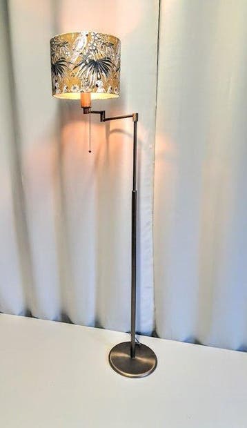 Swingarm vloerlamp - In hoogte verstelbaar, Antiek en Kunst