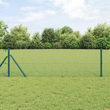 vidaXL gelast draadhek met grondbevestiging 100 x 0,4 m, Verzenden