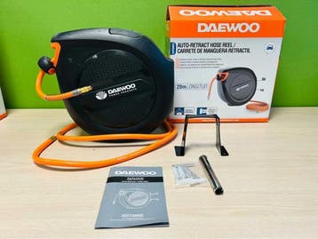 Veiling - Daewoo luchtslanghaspel 20m automatisch oprolbaar, Nieuw