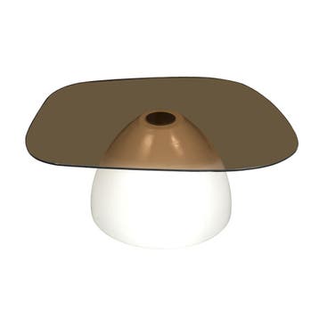 Salontafel Mangohout Lincy 87 Glazen Blad, Verzenden, Nieuw, Industriële meubels, Overige vormen