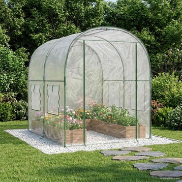 vidaXL Kweekhuis met frame 160 x 200 x 192,5 cm PVC, Verzenden, Nieuw